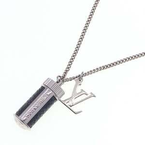 LOUIS VUITTON Brown Monogram Leather Necklace
